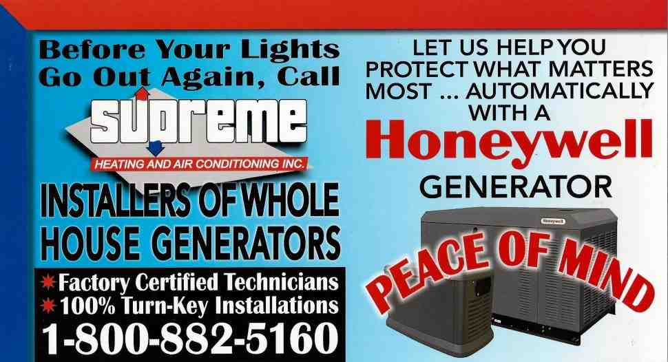 before your lights go out again, call supreme heating and air conditioning
